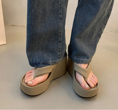 LBSFY  Summer Flip Flop Clip Toe Platform Wedges Heel Women Slippers Shoes Beach Vacation Ladies Slides Shoes