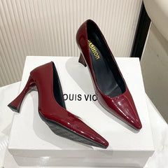 LBSFY -New Style Women's Fashion Leopard Ladies Slip on Women's High Heels Fashion Party Pumps Women Pointed Toe Super High Shoes Women