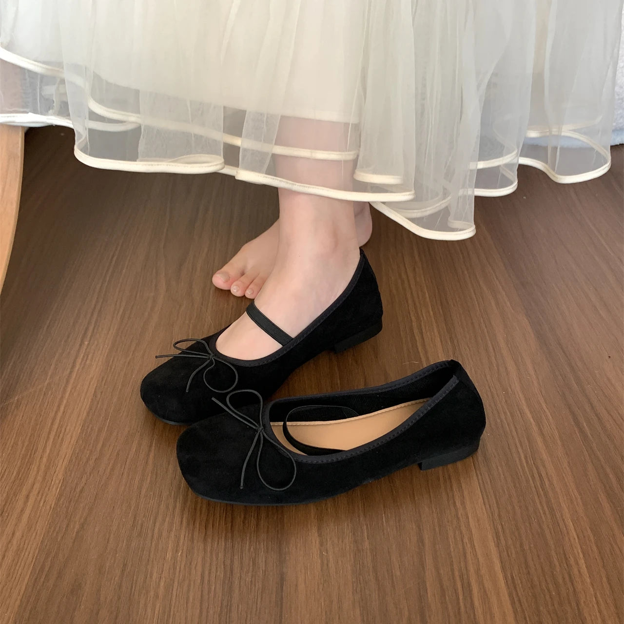 LBSFY - New Brand Women Flats Soft Leather Eelgant Dress Shoes Round Toe Shallow Slip On Ladies Casual Ballet Shoes
