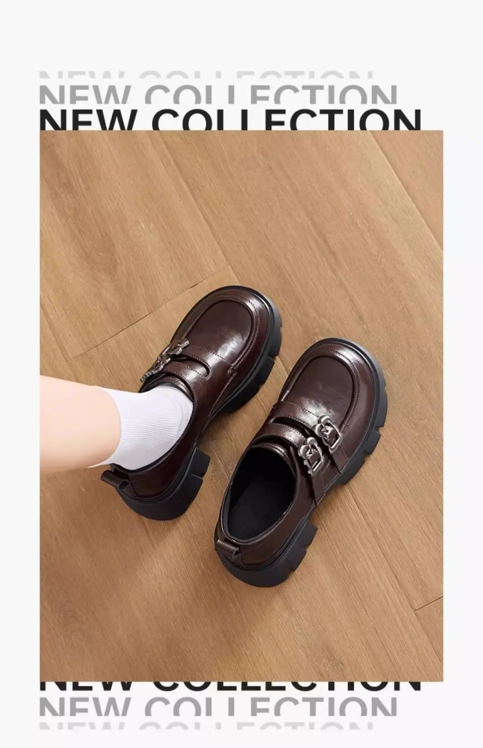 LBSFY -Women's High Heel Soft Leather Shoes Spring Thick Bottom Platform Mary Jane Shoes Retro Japanese Jk Uniform Lolita Shoes Women