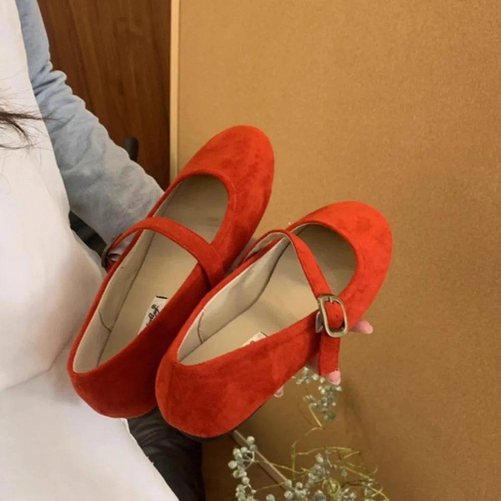 LBSFY -Spring Autumn New Brand Women Flat Shoes Round Toe Shallow Slip on Ladies Casual Ballet Shoes Soft Leather Eelgant Balle