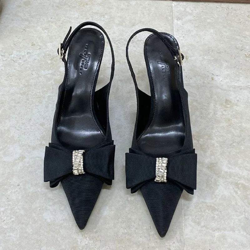 Lbsfy Leopard Sexy Thin High Heels Women Fashion Butterfly-knot Office Shoes Summer Pointed Toe Sandals Women Pumps Sandalias De Mujer