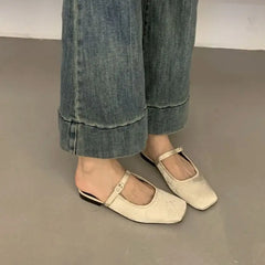 LBSFY -Women Slippers  Slip On Flats Round Toe Shallow Lazy Boat Slingback Mules Shoes Soft Warm Loafers Dress Slides Mujer