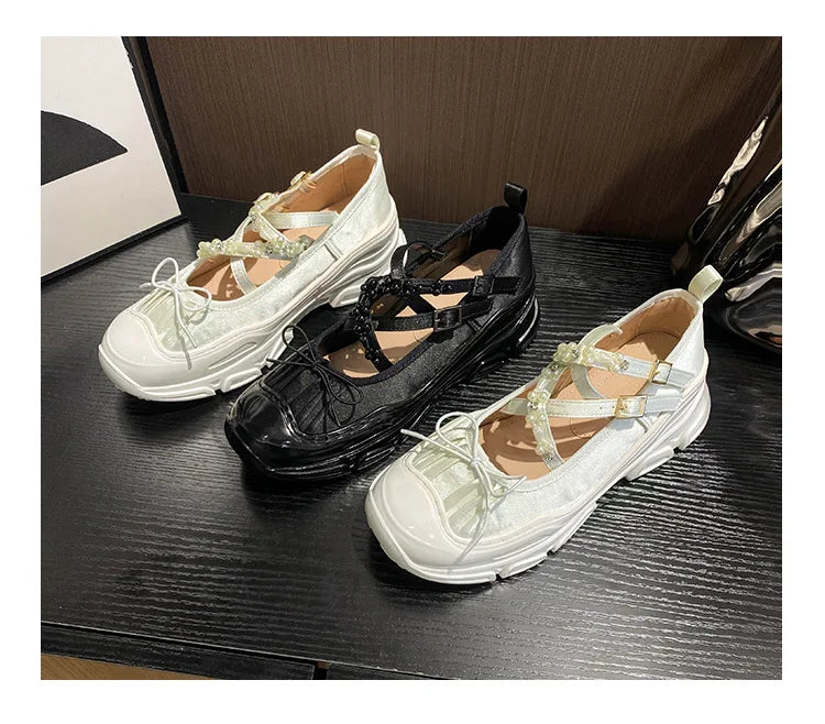 LBSFY -Design Summer New Round Toe Women Flats Fashion Loafers Shallow Mary Jane Shoes Soft Casual Ballet Shoes Slingback Shoes