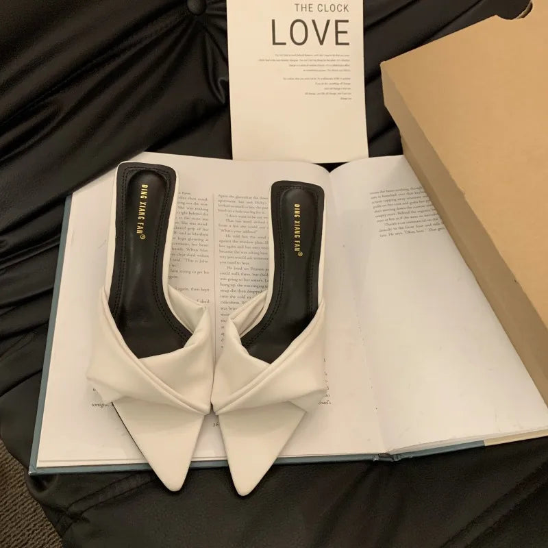LBSFY -Summer Fashion Simple Ladies Slippers Dew Feet High Heels Solid Color Comfortable Casual SlippersFashion Slippers