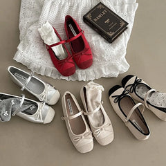 LBSFY -New Spring Butterfly-knot Women Ballet Shoes Fashion Outdoor Dress Shoes Female Street Style Soft Sole Flats Shoes