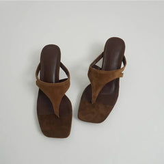 LBSFY -Summer Fashion Women Clip Toe Slippers Comfort Low Heel Slides Shoes Ladies Casual Dress Street Style Sandalis