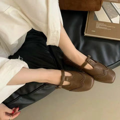 LBSFY -New Style Fashion Women's Flat Loafers Shoes Casual Sneakers Shallow Mary Jane Shoes Sandals Walking Leather Zapatos De Mujer