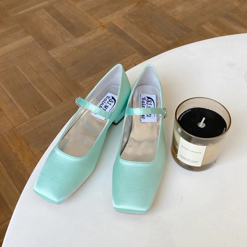 LBSFY  -   Women Flats Summer Women's Shoes Square Toes Shallow Flat Shoes Slip On Loafers High Quality Causal Outdoor Shoes