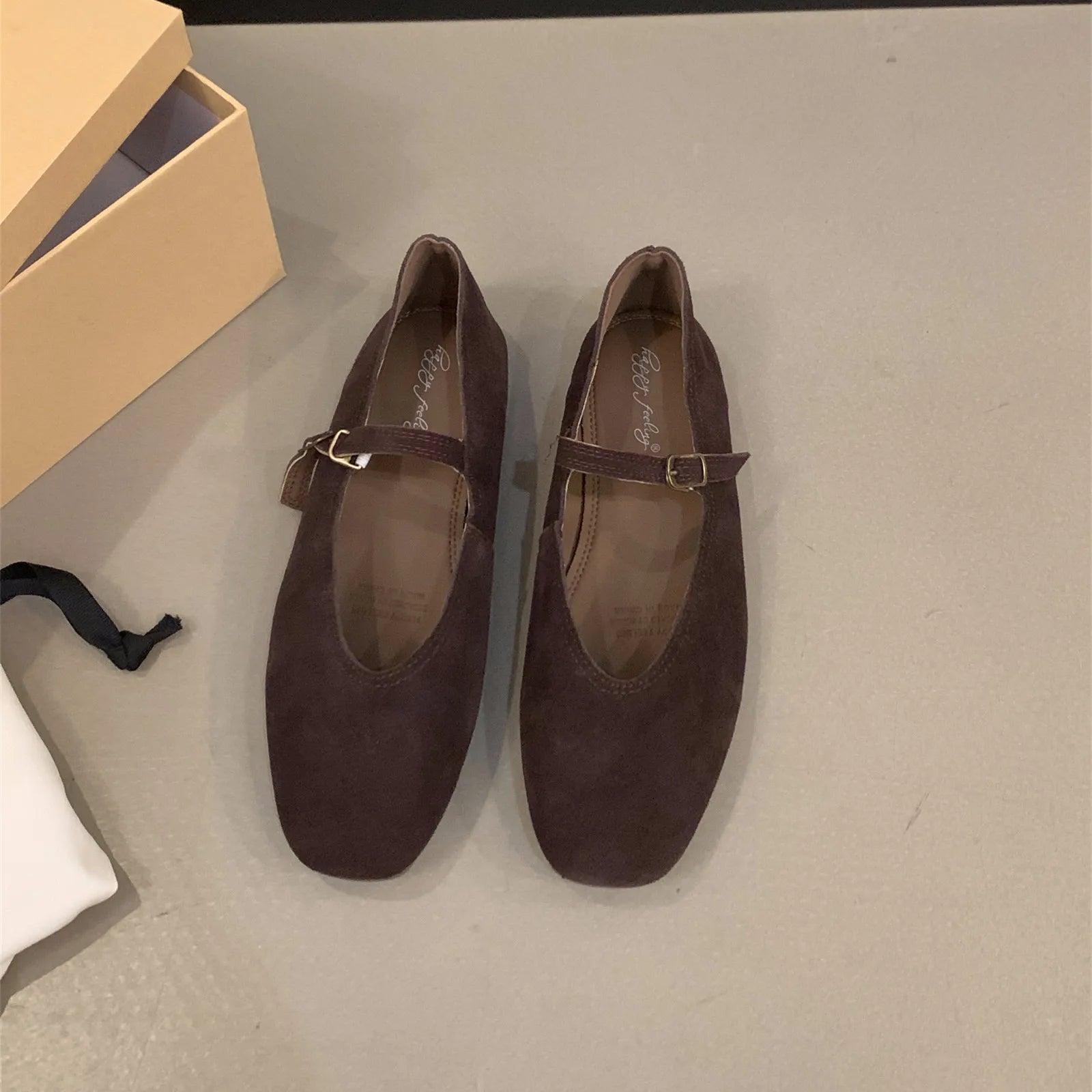 LBSFY  -   2024 Spring New Brand Women Flats Round Toe Shallow Slip On Ladies Casual Ballet Shoes Soft Leather Eelgant Dress Shoes