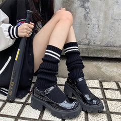 Lbsfy Lolita Long Socks Stockings Women JK Sweet Girls Kawaii Knee High Socks Bandage  Thigh High Socks Stockings Leg Warm Socks