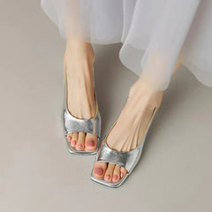 LBSFY  -  Open Toe Mid Heels Shoes Sandals Women Slides 2024 New Summer Brand Pumps Shoes Party Designer Dress Women Slippers Zapatillas