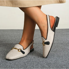 LBSFY -2026 Women Platform Sandals Anti-slip Closed Toe Metal Shoes Women Flat Outdoor Round Toe Wedge Sandals Women Sandalias De Mujer