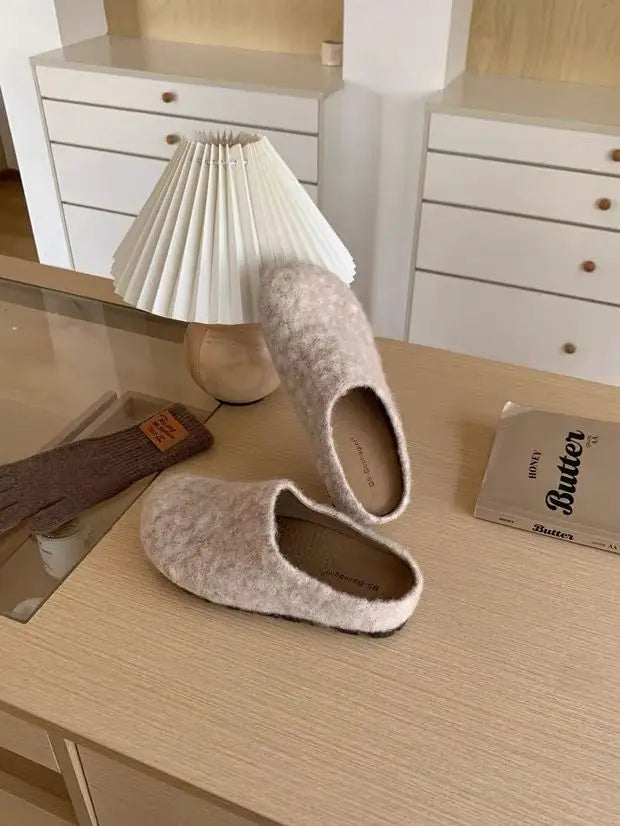 LBSFY -Winter 2026 Fashion Women's Shoes Comfortable Plush Velvet Warm Slippers Home Non-slip Lightweight Soft-soled Indoor Slippers