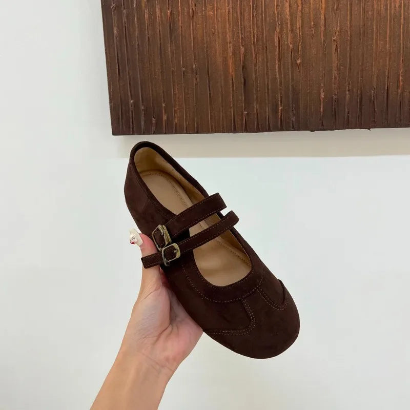LBSFY -Flat Shoes for Women Fashionable Casual Fashionable Comfortable Zapatillas De Mujer Ballerina Soft Moccasin Mary Janes Shoes