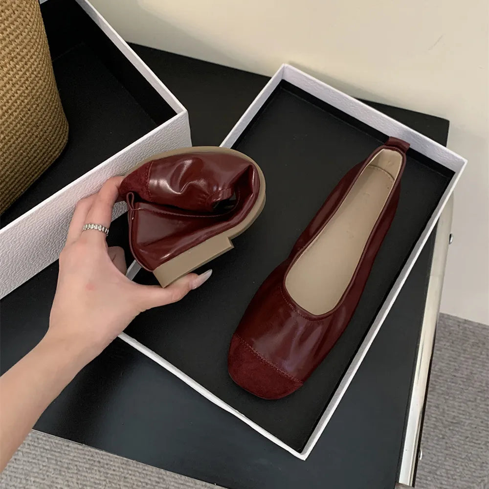 LBSFY -New Women Flats Fashion Round Toe Bow-knot Slip On Ballerinas Shoes Soft Flat Ladies Casual Dress Ballet Shoes