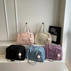 LBSFY -Large Capacity Nylon Bag Women's New Fashion Casual One-Shoulder Travel Luggage College Commuter Tote Bag
