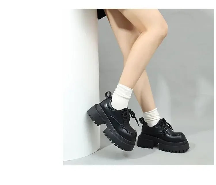 LBSFY -Women's 2025 New Japanese Style Mary Jane Shoes Black Brown Leather Thick Sole Round Toe Comfort Square Heel Lolita Girl's Shoes