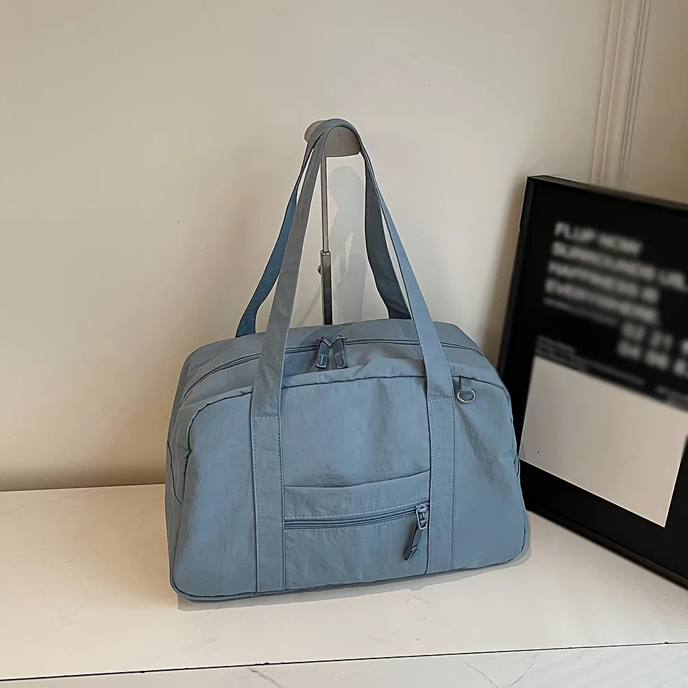 LBSFY -Large Capacity Nylon Bag Women's New Fashion Casual One-Shoulder Travel Luggage College Commuter Tote Bag