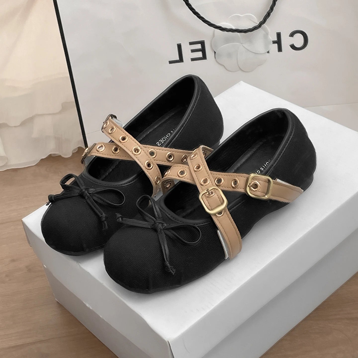 LBSFY -Autumn Design Butterfly-knot Women Ballet Style Flats Concise Shallow Shoes Ladies Outdoor Comfort Mary Jane Shoes