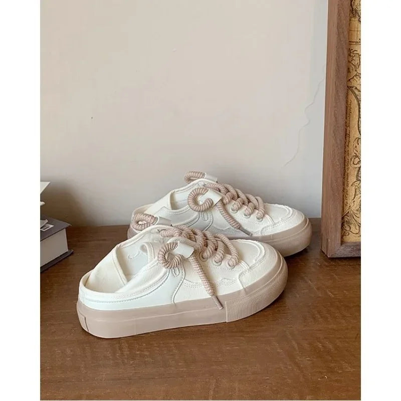 LBSFY  - Canvas Shoes Casual Platform Sneakers Women Vintage Vulcanize White Korean Designer Flats Tennis Female Footwear