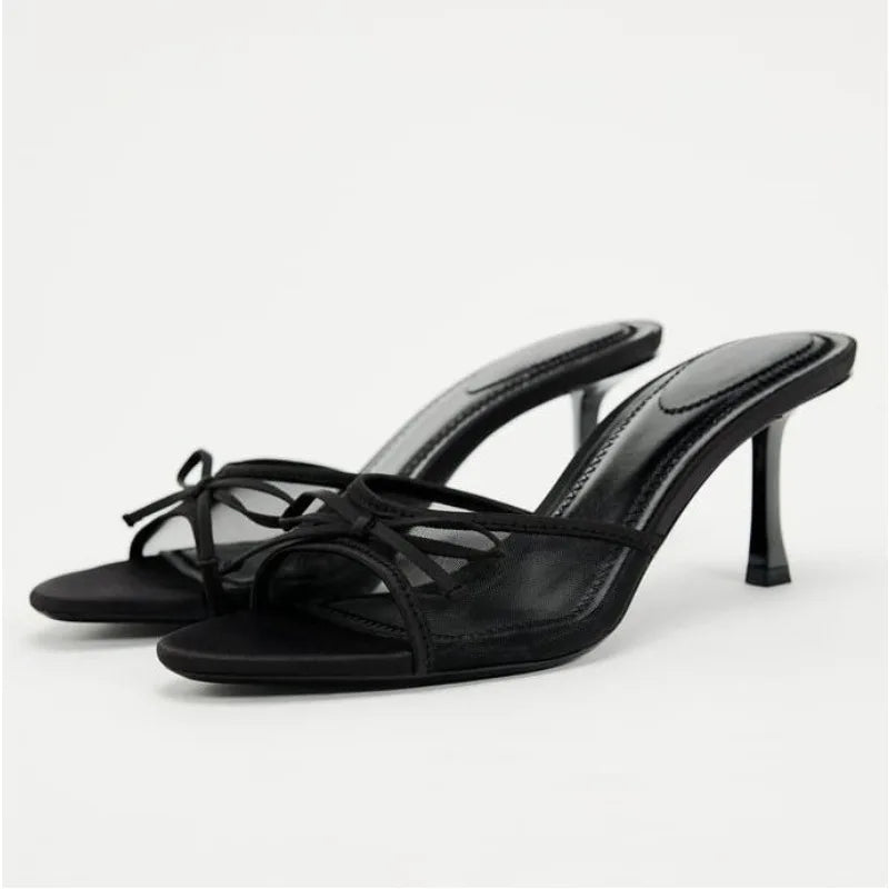 LBSFY -Women Summer New Luxury Brand High Heel Sandals Versatile Simple Slim Heel Sandals Slippers Slim Heel Sandals Dress Slippers
