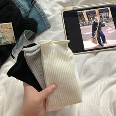 Lbsfy Loose Pink Socks Women Cotton Ultrathin Breathable Candy Color Simple High Sports Socks Casual Elastic Breathable Slouch Socks