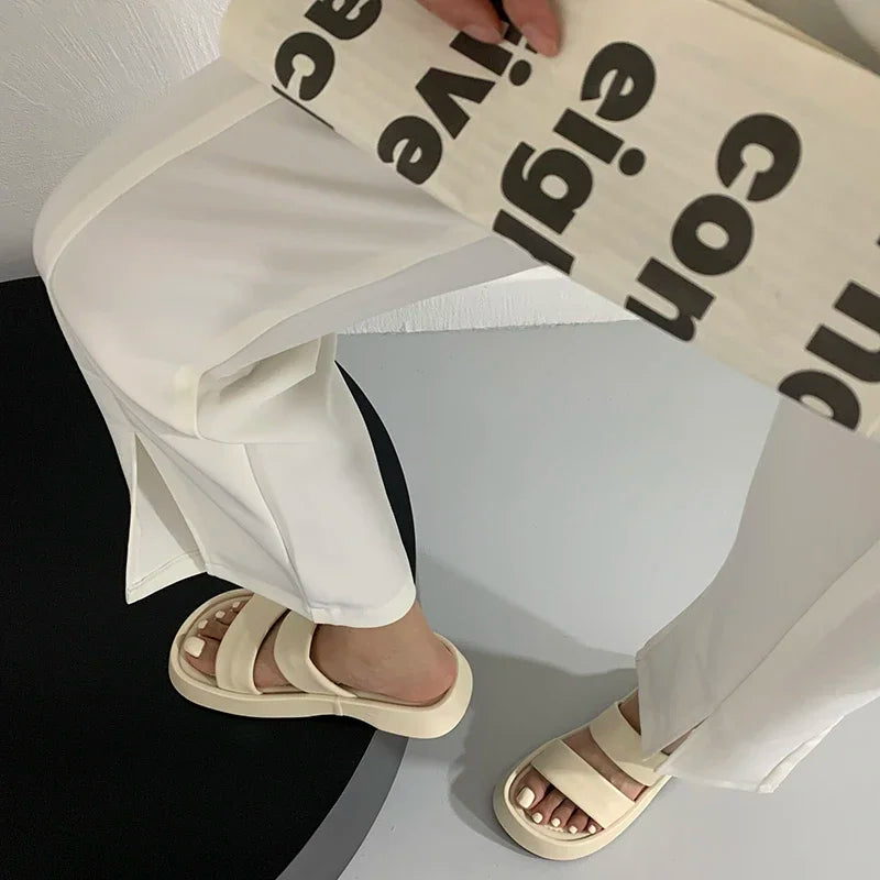 LBSFY  -  2024 New Gladiator Summer Sandalias Fashion Platform Flats Elegant Open Toe Slippers Comfort Beach Slides