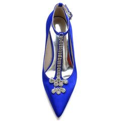 LBSFY  -  Diamond Chain Pointed Fashion Buckle High Heels 2024 Spring  Autumn New Sexy Wedding Bridesmaid Banquet Women's Shoes Size 43