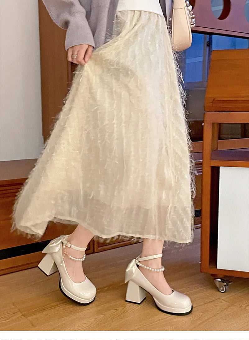 LBSFY -Designer Butterfly-knot Women Mary Jane Shoes Ladies Concise Outdoor Pumps Spring Autumn Women's Dress Leather Shoes