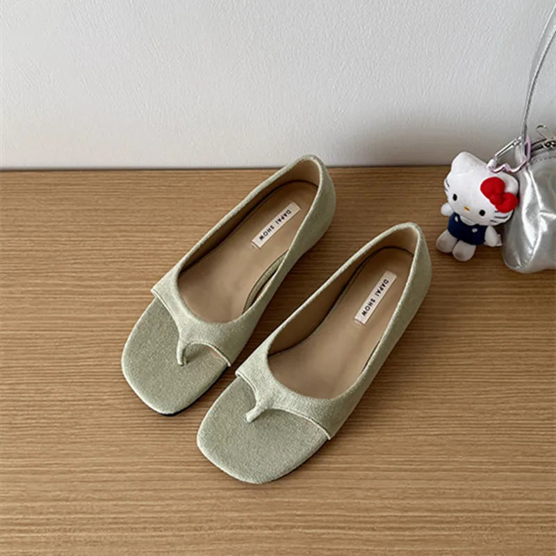 LBSFY -Summer Women's Flip-Flop Slip-On Flats Open Toe Soft Sandals Comfortable Casual Female Ballerinas Shoes Mujer