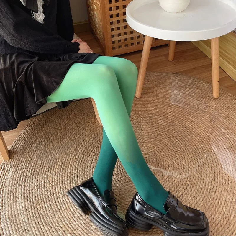 Lbsfy 80D Lolita Gradient Women Sexy Anime Stockings Cute Leggings Spring Autumn Snagging Resistance Colored Pantyhose for Girl Tights