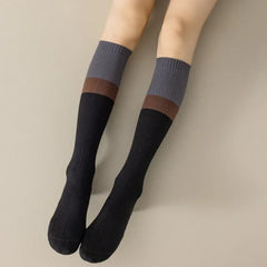 Lbsfy Milk White Women Stockings Long Socks Stockings Winter Women Harajuku Vintage Cotton Knitting Knees Socks Soxs JK Japanese Girls