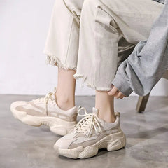 LBSFY  -  2024 New Arrival Women Sneakers Ladies Casual Shoes Lace Up Platform Flats Spring Summer Mesh Breathable Lady Footwear