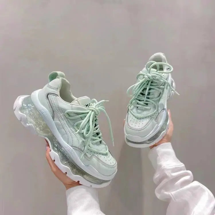 LBSFY  -  Platform Sneakers Women  Breathable Beige Ladies Sports Running Shoes Tennis Female Vulcanized Shoes Sneakers Woman Spring