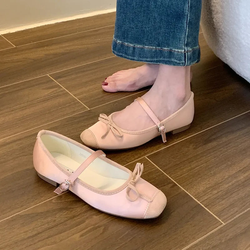 LBSFY -Ballet Flat Shoes Fashion Female Footwear Casual Sneaker Round Toe Flats Comfortable Dress Shoes Retro Leisure Mujer