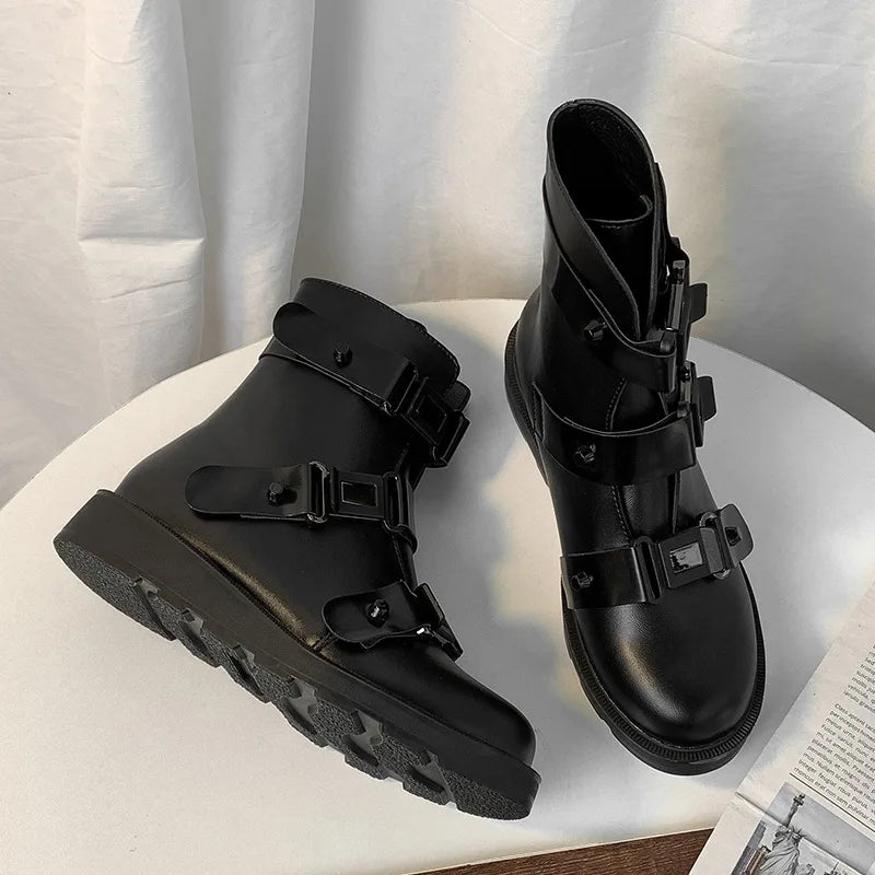LBSFY  -  2024 Autumn New Arrival Luxury Brand Design mid-calf Boots Women Cool High Platform Boots Wedges Shoes Woman