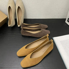 LBSFY -Women Flats New Ballerinas Soft Leather Moccasins Slip On Retro Grandma Shoes Ladies mules Slippers Mujer