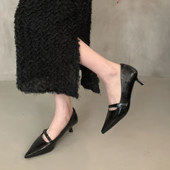 LBSFY  -Spring Women Pumps Shoes Fashion Pointed Toe Slip On Ladies Elegant Single Shoes Thin Low Heel Dress Pumps Shoes M