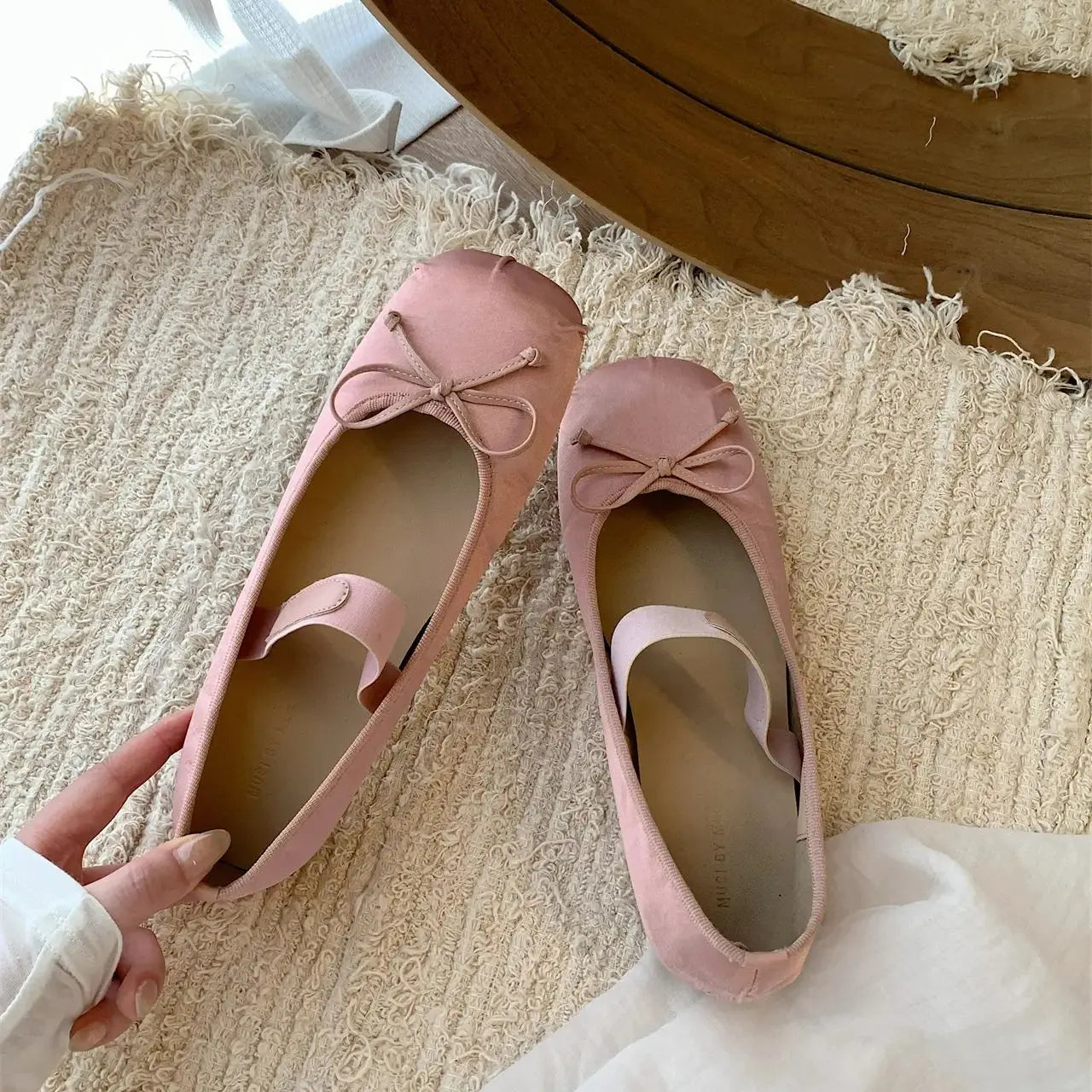 LBSFY  -    Women Flat Shoes Fashion Square Toe Shallow Slip On Ladies Ballerinas Flat Heel Casual Ballet Shoes Mujer