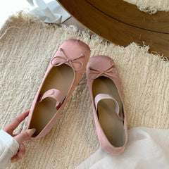 LBSFY  -    Women Flat Shoes Fashion Square Toe Shallow Slip On Ladies Ballerinas Flat Heel Casual Ballet Shoes Mujer