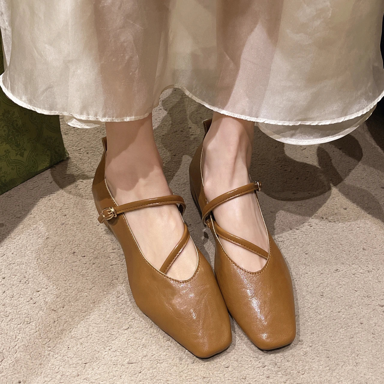LBSFY -Spring/Summer Elegant Retro Mary Jane Casual Flat Shoes New Fashion Soft Comfortable Ballet Shoes Women Chaussure Femme