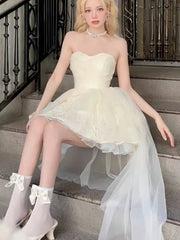 LBSFY -Mesh Patchwork Vintage Elegant Solid Chic Mini Dress Women Fashion Party Birthday Princess Dresses Female Clothes Spring Summer