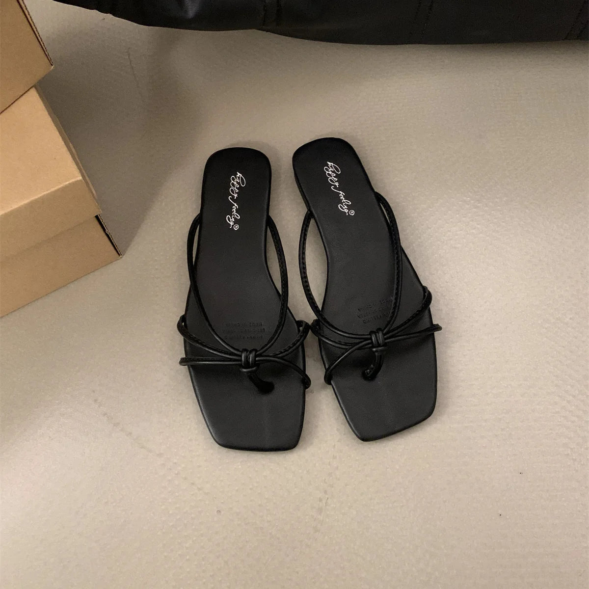 LBSFY -Summer Women Slippers Fashion Women's Narrow Band Flat Flip Flop Shoes Ladies Casual Outdoor Beach Slides Sandalias Muj