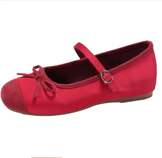 LBSFY -New Spring Butterfly-knot Women Ballet Shoes Fashion Outdoor Dress Shoes Female Street Style Soft Sole Flats Shoes