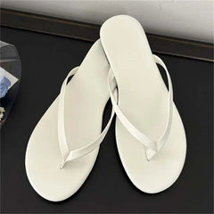 LBSFY -2025 Summer Clip Toe Flat Heels Slippers Women Casual Beach Shoes Concise Candy Color Flip Flops Zapatos De Mujer