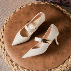 LBSFY  -  Size 31-40 High Heels Women's Stiletto Heel Pointed Toe Black Beige Pumps Ladies Dress Shoes