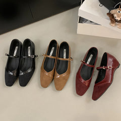 LBSFY  - Spring New Brand Round Toe Shallow Slip O  Women Flats Ladies Casual Ballet Shoes Soft Leather Eelgant Dress Shoes
