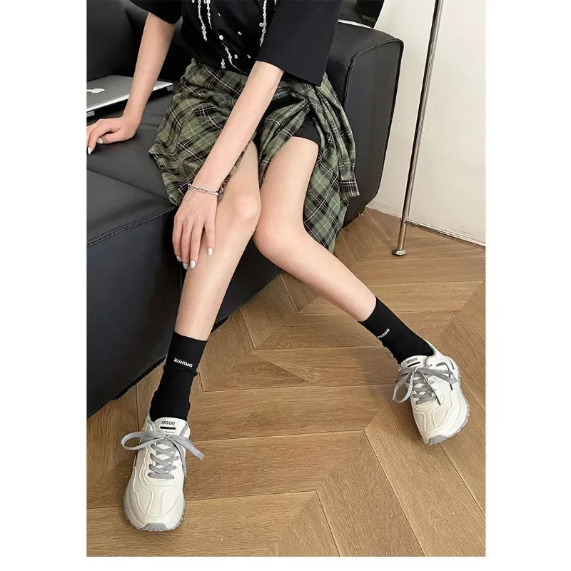 LBSFY  -  Spring Autumn Fashion Platform Sneakers for Women New Designer  Retro Women Shoes Soft Sole Increase Casual Women Sneakers