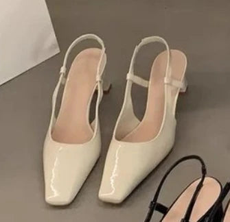 LBSFY -New Women's Shiny High Heels Slingback Women Pumps Metallic Crystal Sandals Pointy Toe Stiletto Heeled Shoes Party Dress Shoes